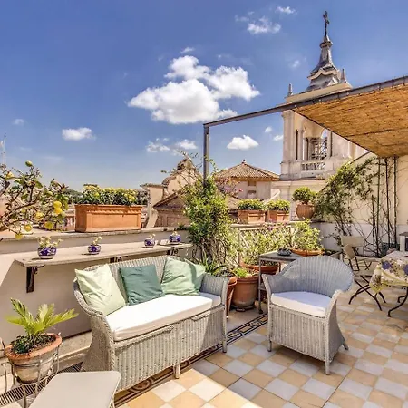 Attic With Terrace Overlooking St Peter's Basilica
